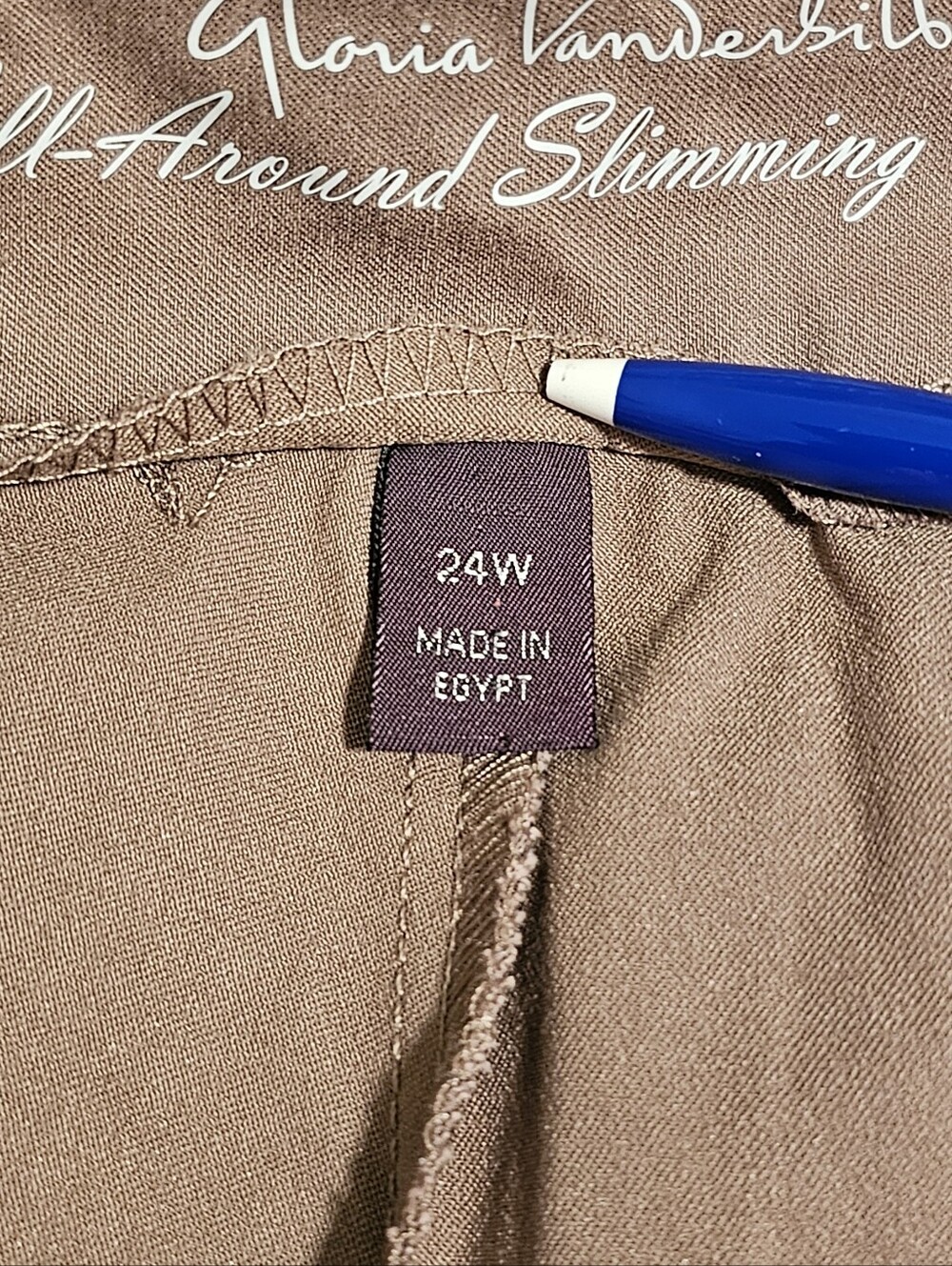 NWT Gloria Vanderbilt Pull-On Trouser Pants Mauve Plus Size 24W / 3X - Picture 4 of 9